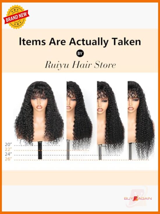 Ombre Highlight Curly Wig with Bangs HD Lace Glueless Water Wave 24 Inch